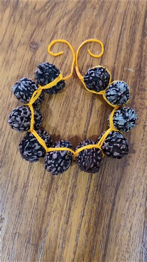 Original Rudraksha Garland Making | Natural/Eco Friendly Decoration #viral #puja #diy #shiv #shorts