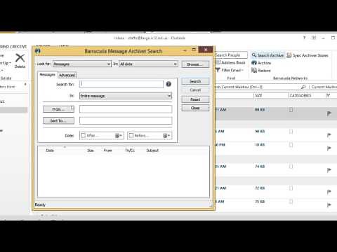 Search for items in Archived Outlook Folders