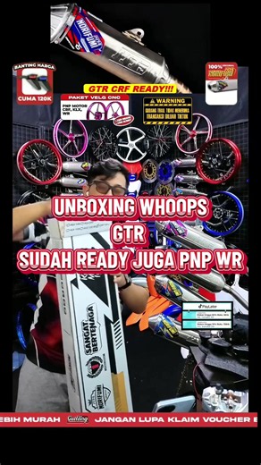 Unboxing Whoops GTR PNP WR — Knalpot Racing Ready Pasang