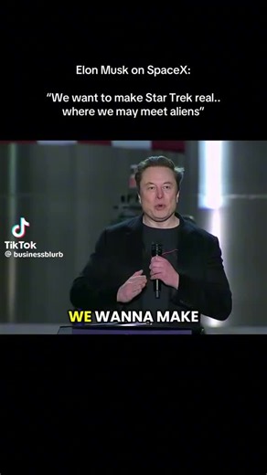 Vogliamo avere astronavi giganti che portino le persone sulla luna e su Marte e alla fine vadano in altri sistemi stellari e incontrino gli alieni ..🛸🚀🪐💫💫💫💫Elon Musk 🌏