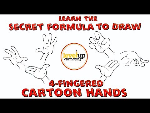 Lets Draw Four Fingered Cartoon Hands
