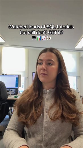 Phoebe | Senior Data Analyst 💻 on Instagram: "you’re not bad at SQL and you’re definitely not behind ☁️ most tutorials teach you what SQL queries do, not when you’d actually use them. That’s why it feels like you’re learning a lot but nothing is clicking (believe me I’ve been there!) in real data jobs, you won’t always be asked to just write specific queries. you’re asked to answer business questions and SQL is the tool you’ll use to get there. if you’re learning data skills and feeling stuck, 