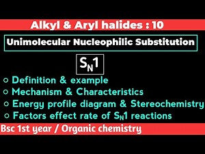 SN1 reactions & Mechanism | Alkyl and aryl halides - bsc 1st year organic chemistry | chemboost |