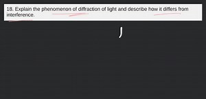 Explain the phenomenon of diffraction of light and describe how... | Filo