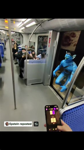 Avatar stripping in Train #avatar #publicprank #prank #meme #fyp | avatar