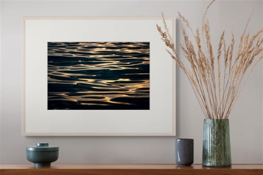 Golden Ripples on Lake Balaton – Abstract Water Reflection Photography (digital Download) - Etsy