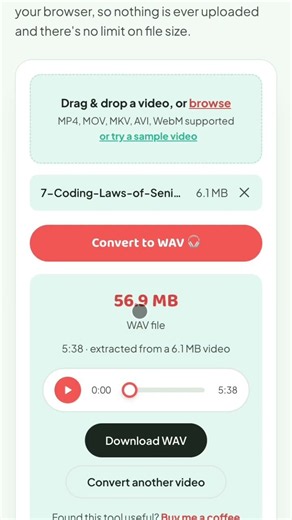 MP4 to WAV Converter – Free, No Upload | SquishyFile