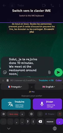 DictoKey - Floating Voice Bubble for Android (Dictate & Translate in 52 Languages)