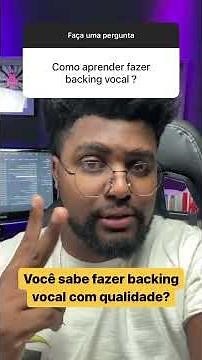 Como aprender a fazer back vocal?Essa dúvida é muito comum pra quem quer servir .