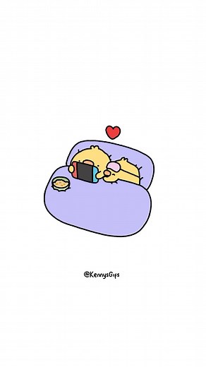 ❤️ Snacks ‘n’ snuggles ❤️ Made using @procreate on iPad Pro Sticker available now on @giphy #artreels #cuteart #animalcrossing | KennysGifs