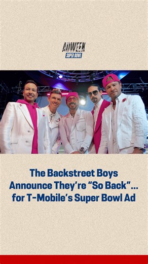 EXCLUSIVE | Backstreet's back ALRIGHT! T-Mobile shared a teaser showing Backstreet Boys rehearsing for a show. And lucky for us, the beloved pop group will front a 60-second ad for the mobile carrier, set to air during the second quarter of the New England Patriots’ faceoff against the Seattle Seahawks on Sunday. The forthcoming campaign was directed by Hot Tub Time Machine filmmaker Steve Pink and created by Panay Films, the entertainment studio and creative agency helmed by Andrew Panay, the p
