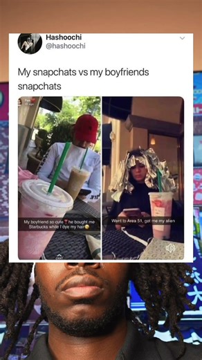 My snapchats vs my boyfriends snapchats