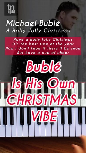 Michael Bublé A HOLLY JOLLY CHRISTMAS One Handed Sing A-long #michaelbublé #christmas #piano #jazzpiano #pianotutorial #singalong #sing