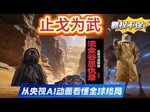止戈为武：从央视AI动画《流金谷无“鹰”家》，看懂全球格局的百年变局|美国霸权不保？|武侠寓言|伊朗战争|霍尔木兹海峡|石油美元|《流金谷恩仇录》|