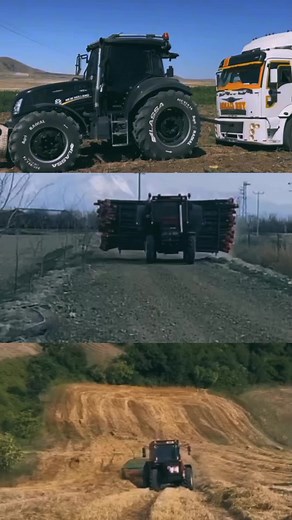 Black Tractor vs. White Truck: A Field and Road Comparison
