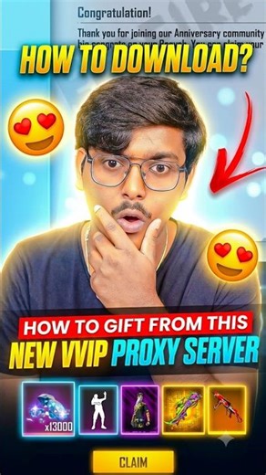 How To Download & Gift From New V-VIP Proxy Server In Free Fire 💯😱🔥 | Free Fire Proxy Server