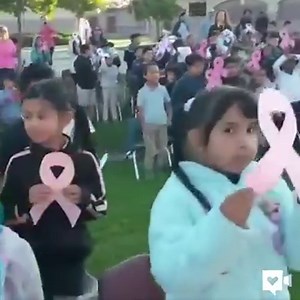 She couldn’t stop the tears when she realized 500 kids got together to sing a song just for her. 🎶💜 | Humankind