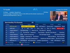 Saorview & Sky FTA Channel Surfing - 3rd April 2025