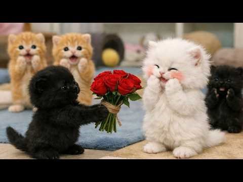 Mama Cat Drops Her 4 Newborn Kittens at Daycare… One of Them Finds First Love 🥺🐾