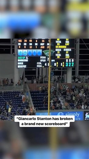 On this day in 2012, Giancarlo Stanton broke the scoreboard in Miami! 💪 | MLB on FOX