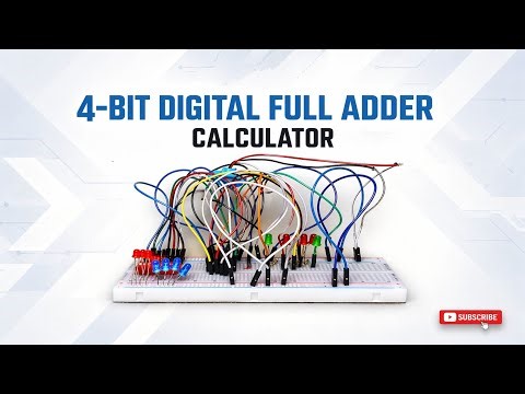 How to Make 4-Bit Digital Full Adder Calculator Using IC 7483 | Easy Project🔥😱| ‪@TechriarZone‬