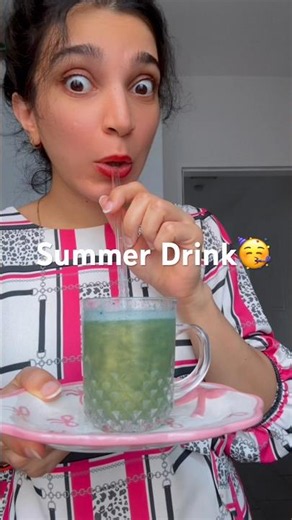 Glittery Electric Blue Summer Drink