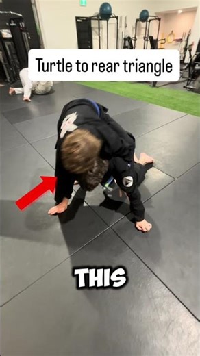Rear triangle from turtle! #bjj #martialarts #jiujitsu #combatsport #jiujitsulife
