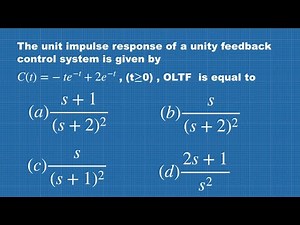 CONTROL SYSTEM SOLVED PROBLEM || HOW TO FIND OPEN LOOP TRANSFER FUNCTION FROM IMPULSE RESPONSE