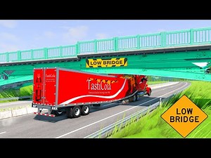 TRUCKS SMASHING INTO BRIDGES CRASH COMPILATION #7 - BEAMNG.DRIVE