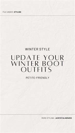 Crystalin Da Silva | 5ft Petite Mom With Good Taste on Instagram: "If you find yourself reaching for leggings every time you go to wear your winter boots, this post is for you! Comment “links” to get outfit details DM’d to you. I can’t stress this enough, leggings belong in athleisure or workout wear, not everyday outfits. And the shaft of the boot? It goes under the pants — not over. Same boots. Better proportions. Instantly more current. Stop defaulting to old outfit formulas just because they