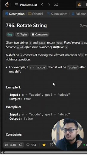 LeetCode 796 - Rotate String - JavaScript Solution
