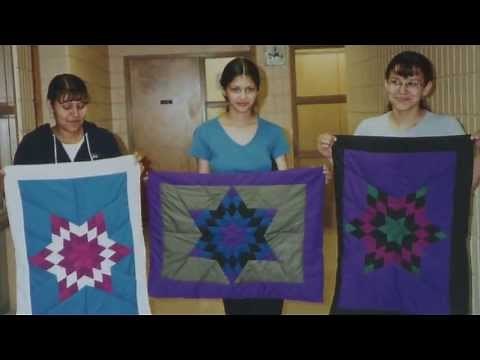 Star Blanket Making with Sagkeeng Child and Family Services - 2013