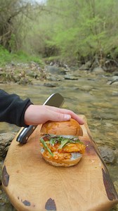 202K views · 5.7K reactions | Fried Chicken Sandwich with The Nikos Knife #friedchicken #chickensandwich #asmrcooking #outdoorcooking #recipe #thenikosknife | The Nikos Knife | Facebook