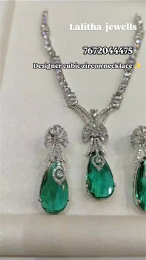 Jewellery_by_Lalitha | ✅1299/-Designer cubic zircon necklace ✨ PLACE AN ORDER 📲 7672044475 ✅1. Take a screen shot of the product. 2.Direct message us in... | Instagram