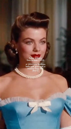 Esther Williams' Southern-Style Dress with Hoop Skirt from "Easy to Love" (1953) reimagined