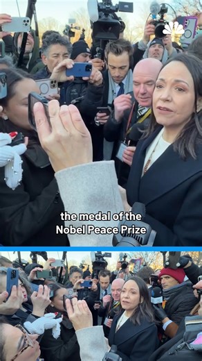 Venezuelan opposition leader María Corina Machado said she presented the Nobel Peace Prize she won last year to Trump during a White House meeting. http://nbc4dc.com/AoA4T85 | NBC Washington