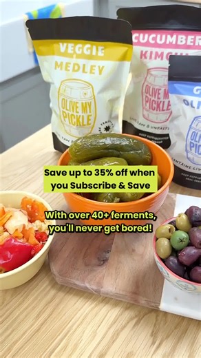 Taste the difference with naturally fermented pickles, olives, and kraut! Olive My Pickle offers fresh, probiotic-rich snacks straight to your door. | Olive My Pickle