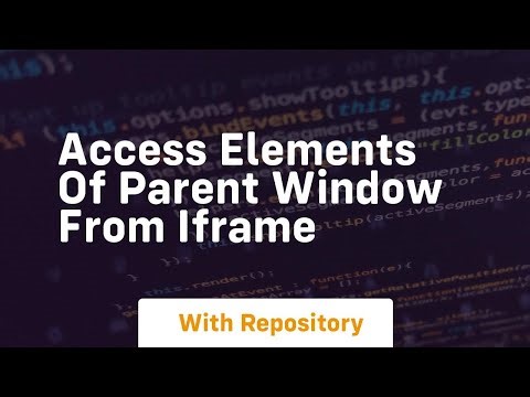 access elements of parent window from iframe