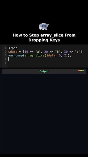 How to Stop array_slice From Dropping Keys #arrayslice