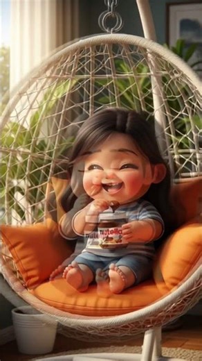 Cute 3D Baby Eating Nutella 😍🍫 | Adorable Animation Short