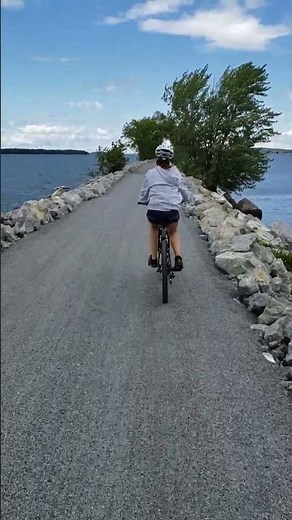 Island Line Rail Trail Over Lake Champlain in South Hero, VT