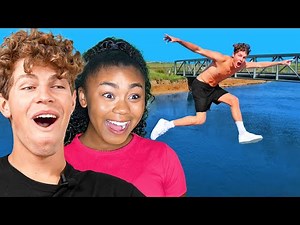 Reacting To Ben Azelart's Craziest Stunts!