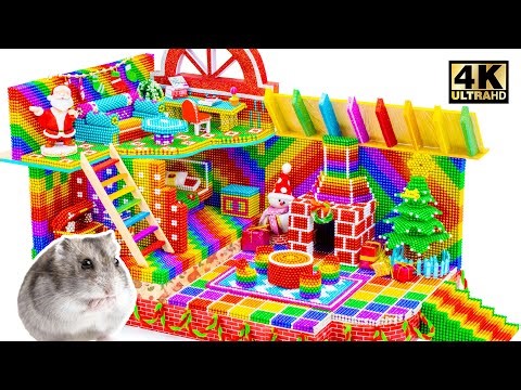 Satisfying And Relaxation with Manget Balls | Build Beautiful House For Hamster | ASMR