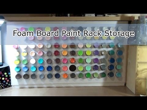 DIY Paint Rack Storage - Foam Board