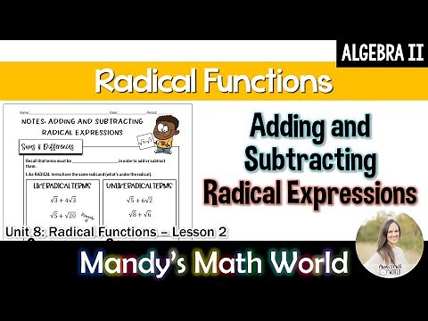 Operations with Radicals: Adding and Subtracting Radical Expressions