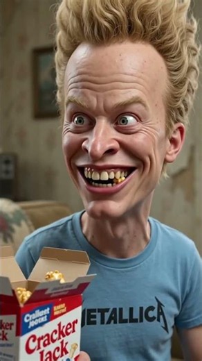 Beavis and Butthead trying cracker jacks Butthead wants the prize.￼