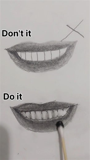 How To Draw a Realistic Teeth...