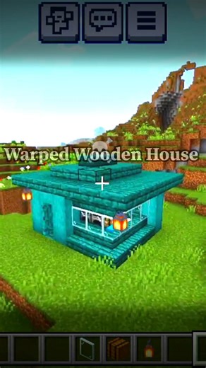 Warped Wooden House 🏡. #minecraft #minecraftshorts