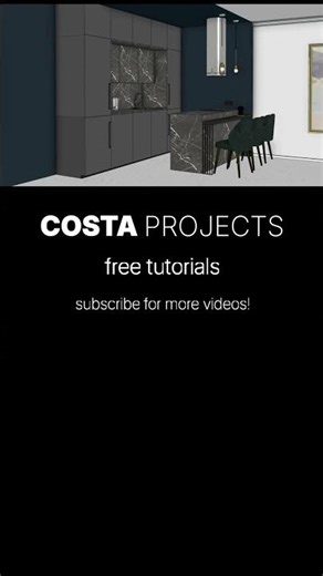 3D Kitchen Design Tutorial Subscribe #architecture #design #3dmodel