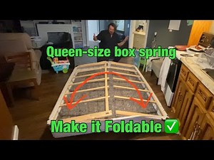 How to make a queen-size box spring foldable to fit through small doorways.